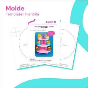 Suporte para Doces Torre 3 Andares Exclusivo  –  Molde Digital
