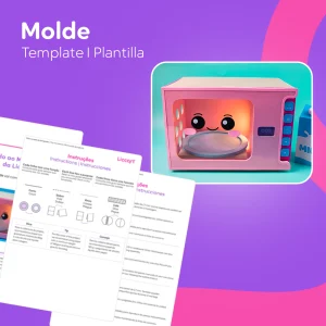 Micro-ondas de Brinquedo – Molde PDF