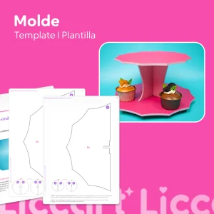 Suporte para Doces Dois Andares  – Molde PDF